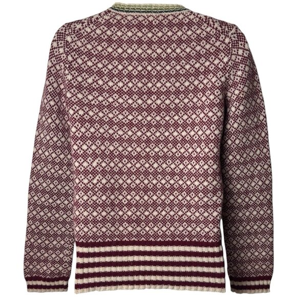 J. Crew Wool Argyle Crewneck Holiday Cabincore Cozy Nordic XS - Picture 6 of 11